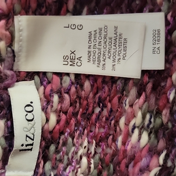 Liz & Co Turtle Neck Long Sleeve Sweater Size L - Picture 7 of 8